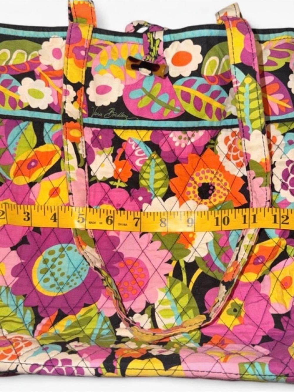 Vera Bradley Quilted Floral Tote in Bright Multicolor